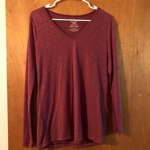 Maroon long sleeve shirt